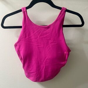 Lululemon Pink High Neck Cropped Tank Size 6